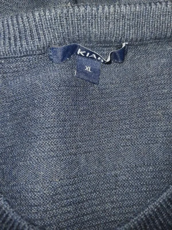 Slim navy blue long-sleeve sweater for men XL – photo 7